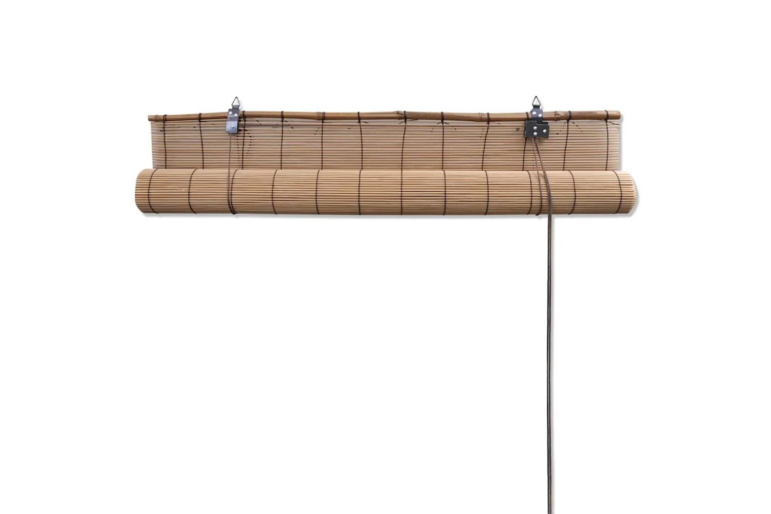 Vidaxl Brown Bamboo Roller Blinds 80 X 160 Cm-5