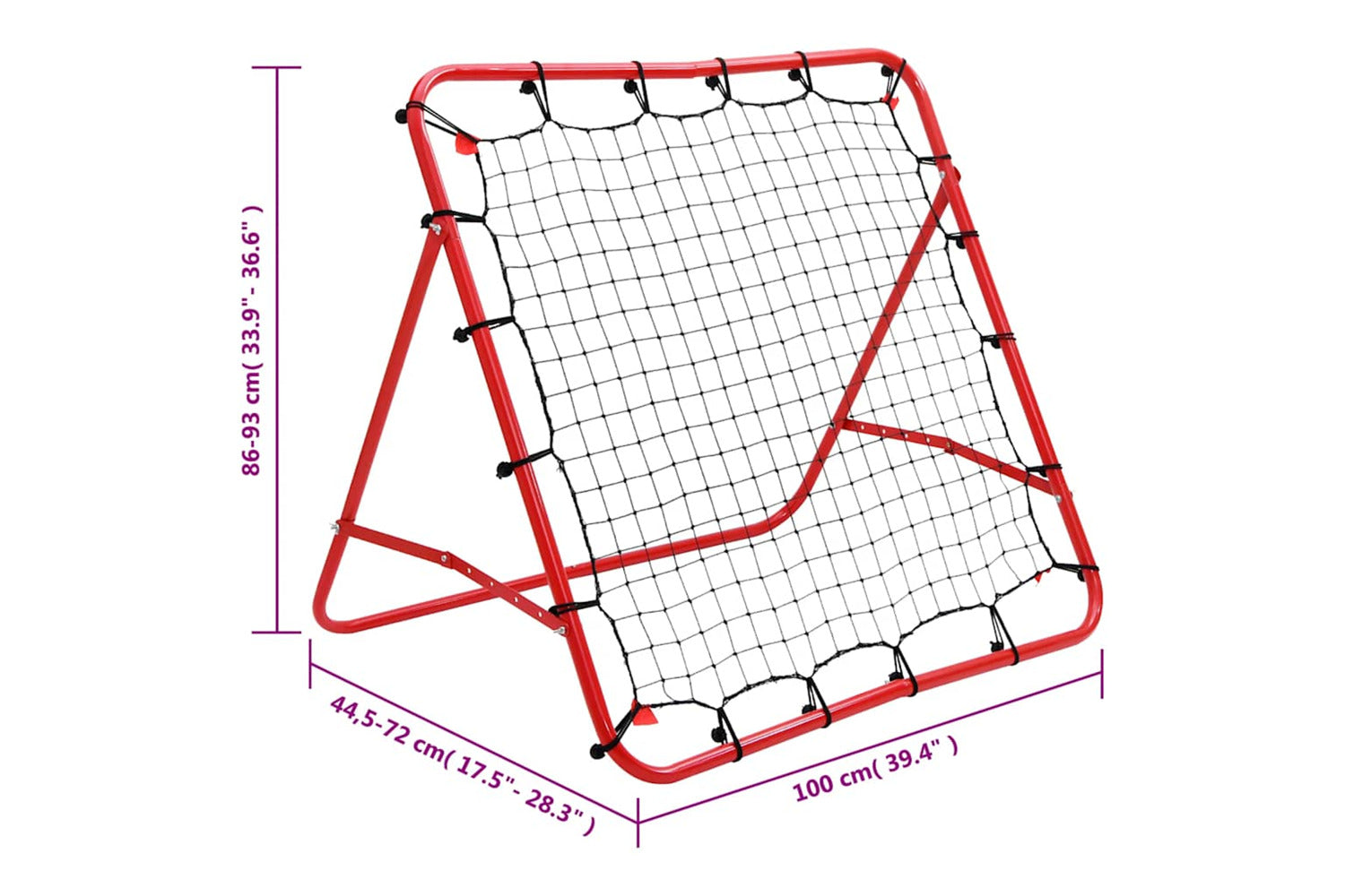 Vidaxl Adjustable Football Kickback Rebounder 100 X 100 Cm-9