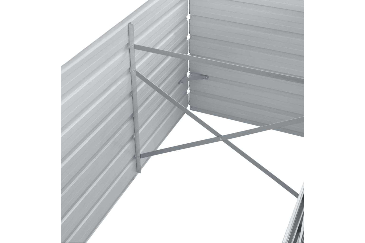 vidaXL 44846 Garden Raised Bed Galvanised Steel 320x80x45cm Grey-5