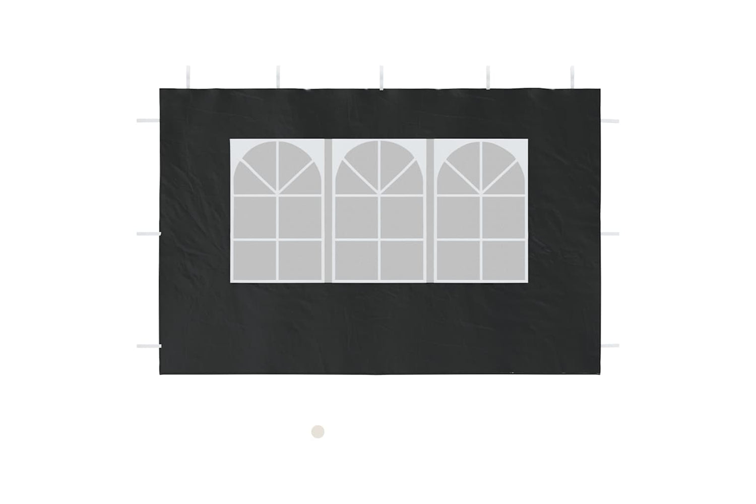 vidaXL Party Tent Sidewall 2 Pcs With Window Pe Anthracite-6
