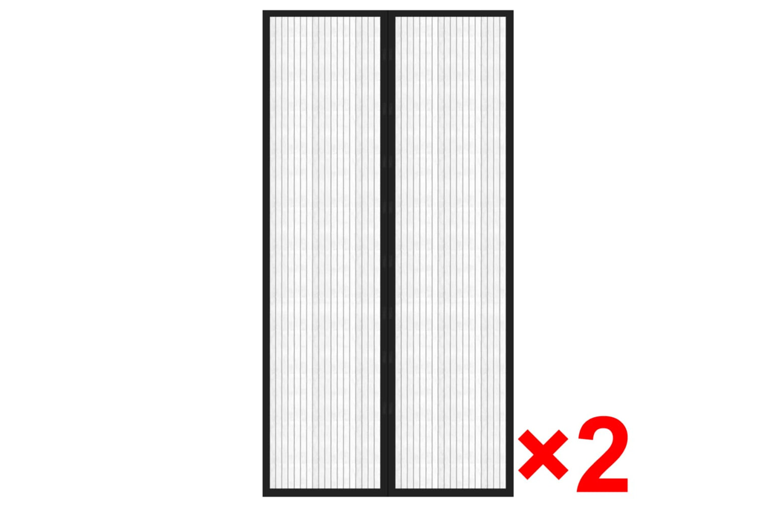 vidaXL 40920 Insect Door Curtain 210 X 100cm 2 Pcs Magnet Black-2