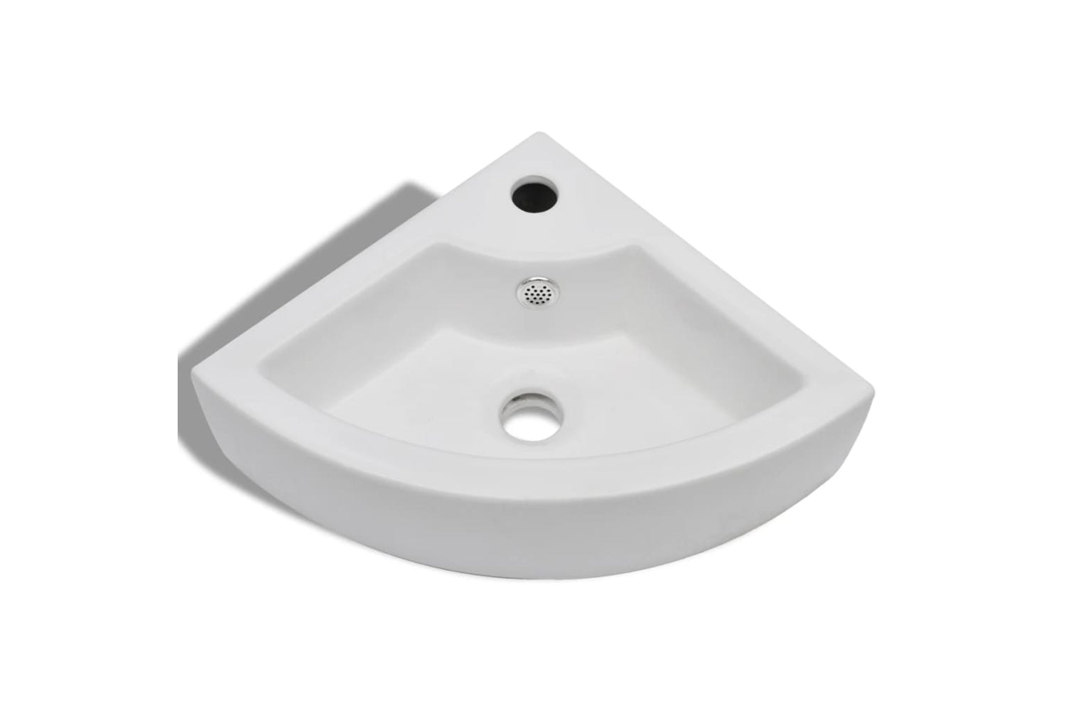 vidaXL 140697 Wash Basin With Overflow 45x32x12.5cm White-2