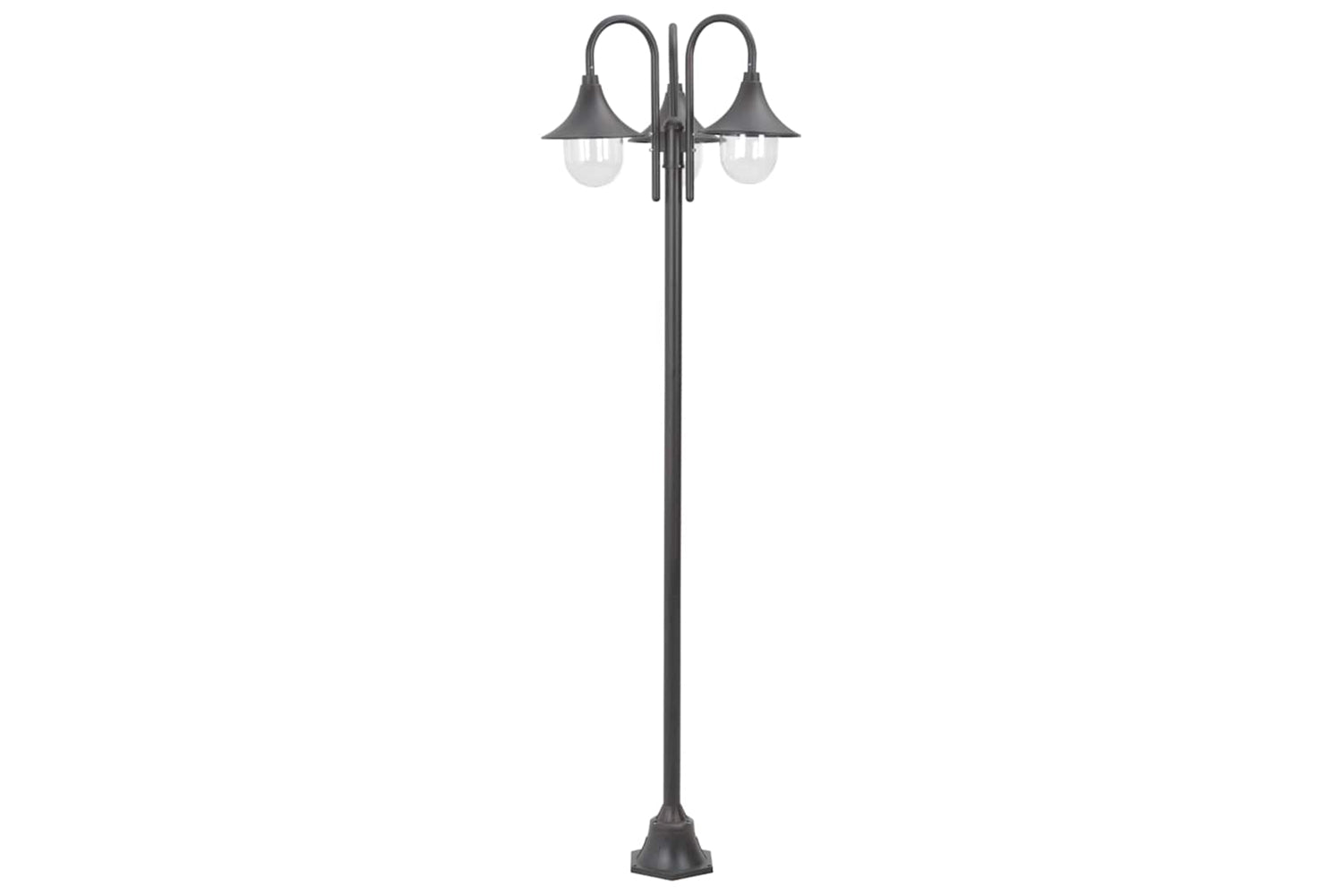 vidaXL 44207 Garden Post Light E27 220cm Aluminium 3-lantern Bronze-2