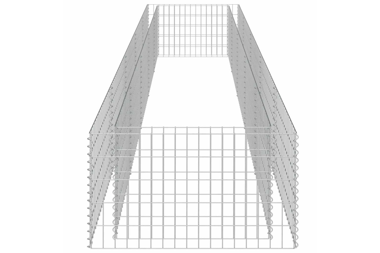 vidaXL 143553 Gabion Raised Bed Galvanised Steel 450x90x50cm-5