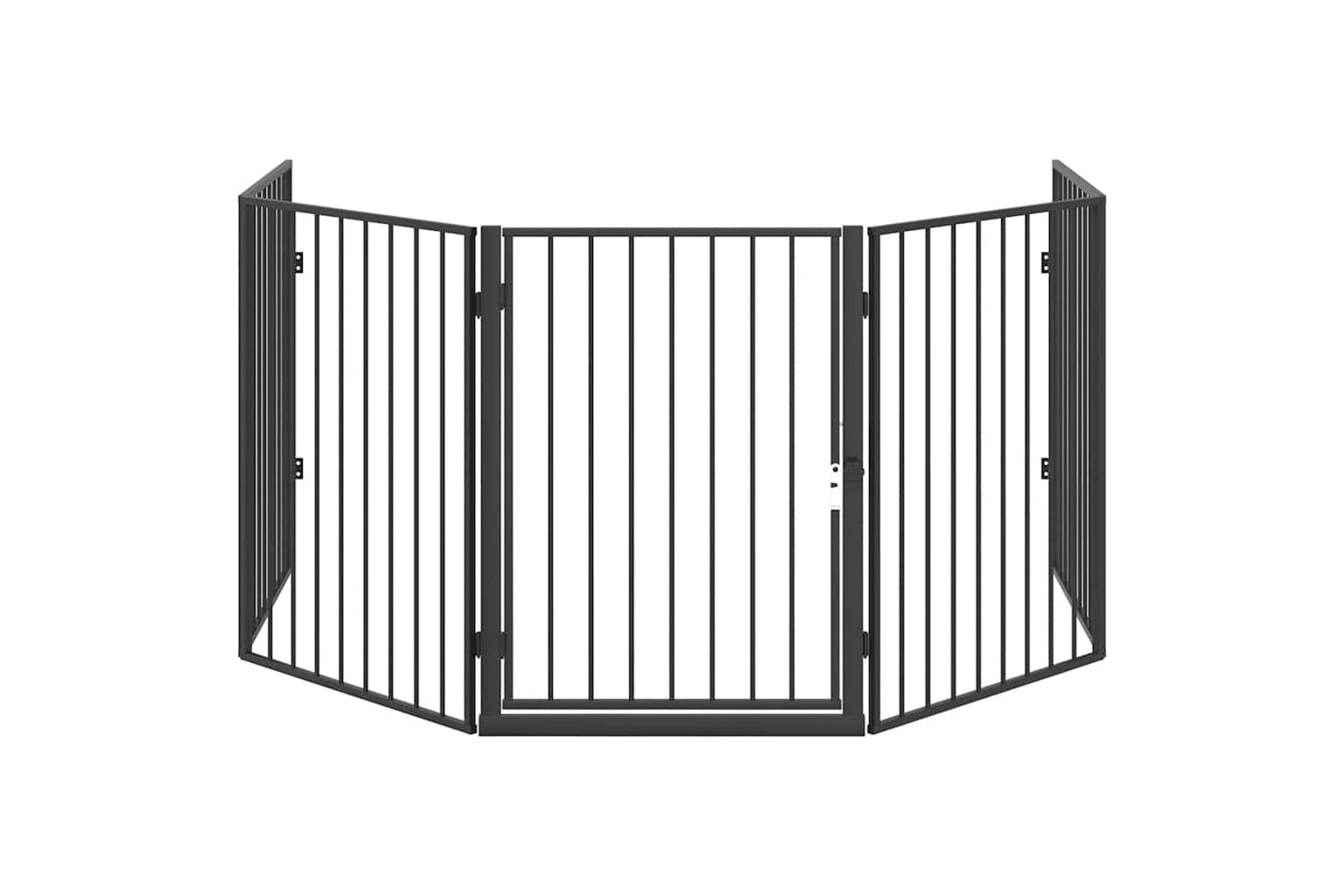 Vidaxl 242684 Pet Fireplace Fence Steel Black-2