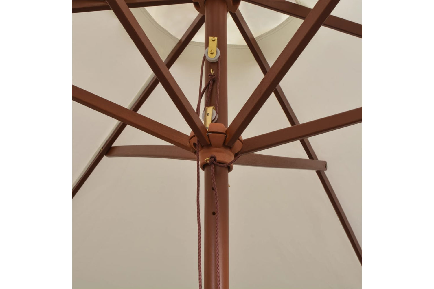vidaXL 42962 Parasol 270x270cm Wooden Pole Cream White-5