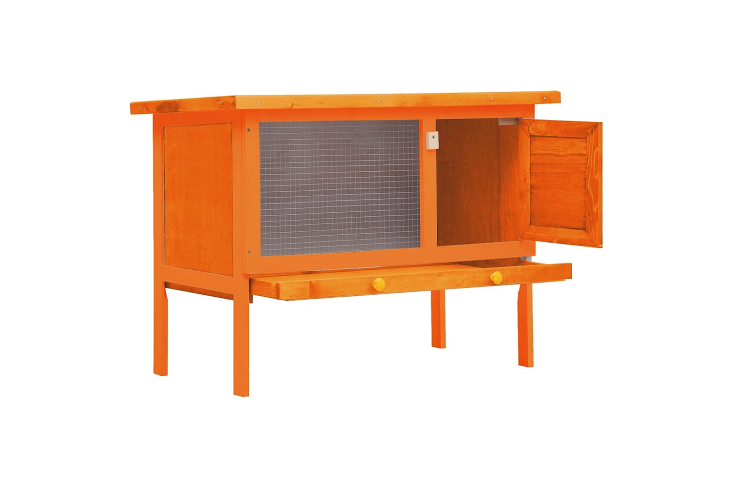 Vidaxl 170157 Outdoor Rabbit Hutch Small Animal House Pet Cage 1 Layer Wood-2