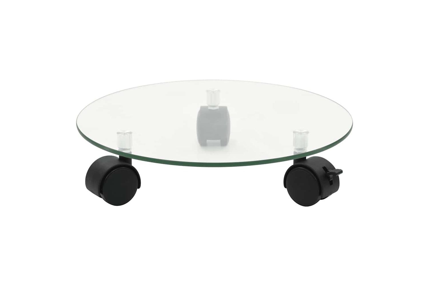vidaXL 245691 Plant Rollers 2 Pcs Tempered Glass 28cm Round-2