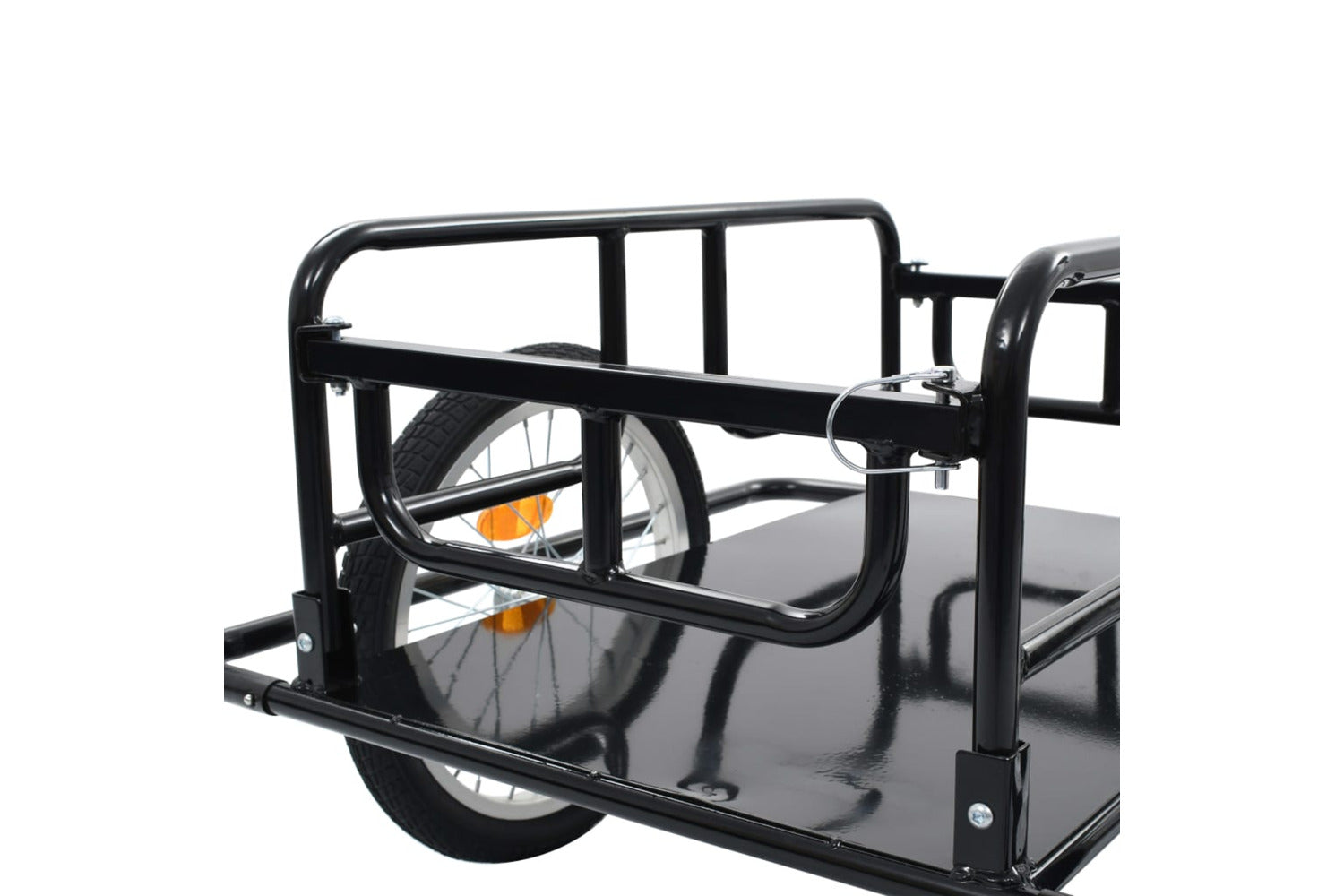 vidaXL Bike Trailer 130x73x48.5cm Steel Black-6
