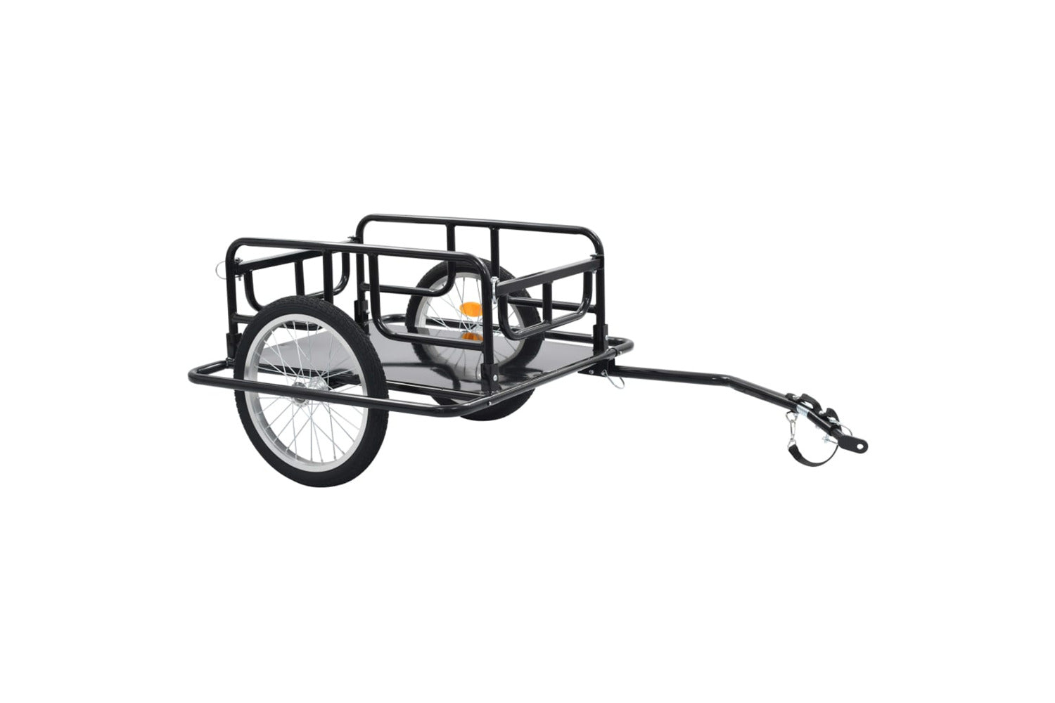 vidaXL Bike Trailer 130x73x48.5cm Steel Black-2