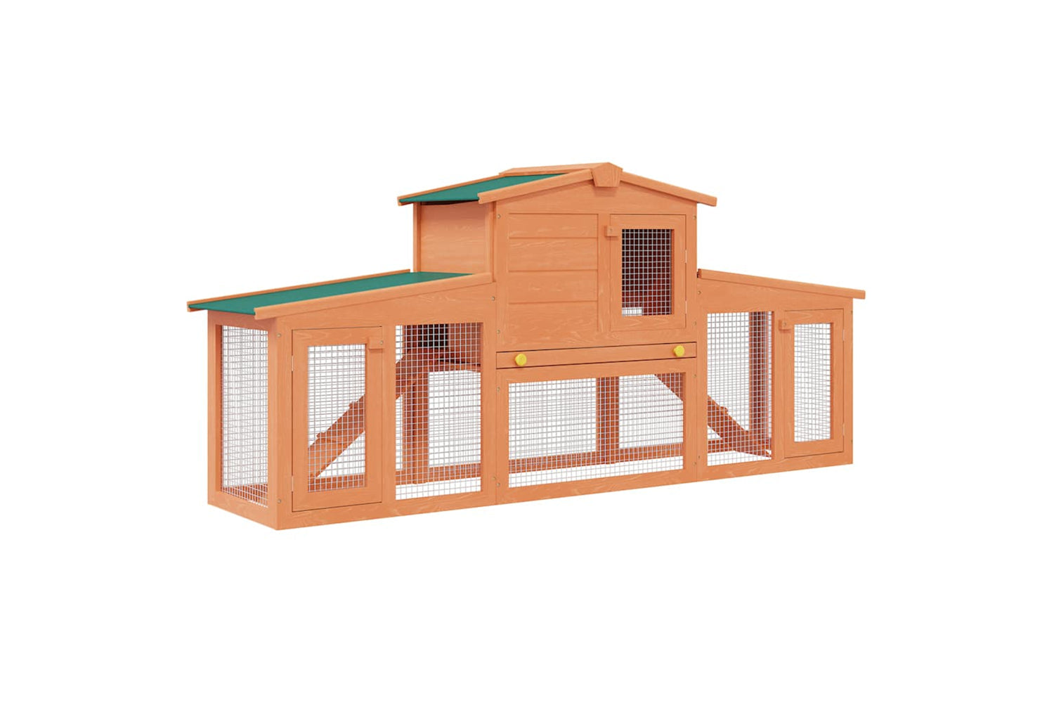 Vidaxl 170163 Large Rabbit Hutch Small Animal House Pet Cage With Roofs Wood