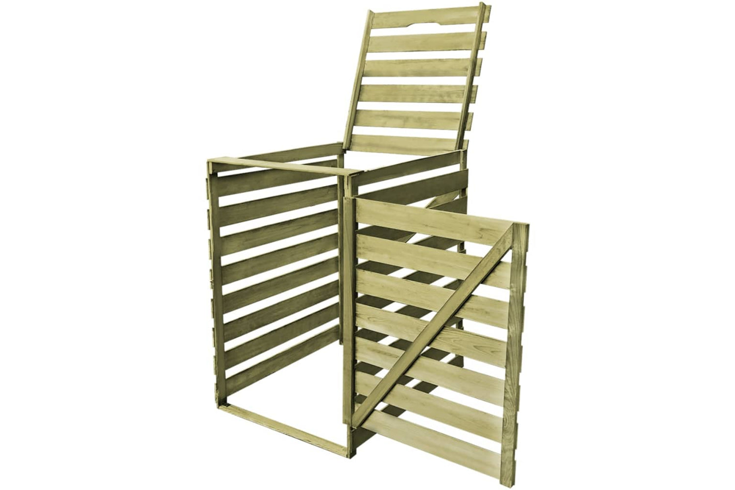 Vidaxl 42269 Single Wheelie Bin Shed 240 L Impregnated Wood