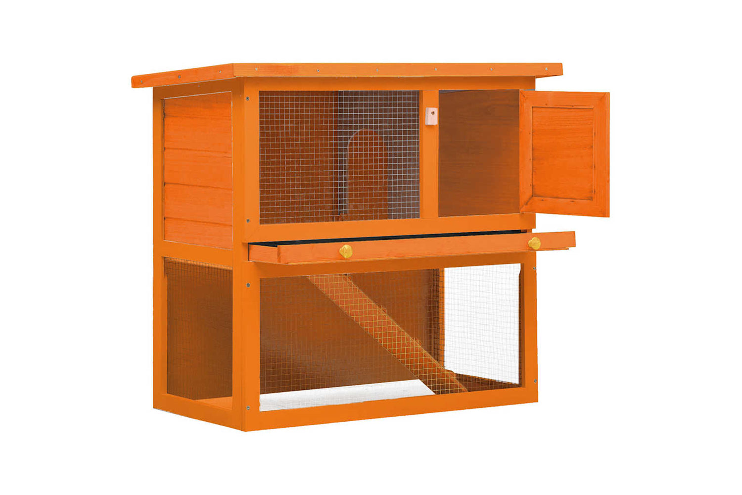 Vidaxl 170158 Outdoor Rabbit Hutch Small Animal House Pet Cage 1 Door Wood-2