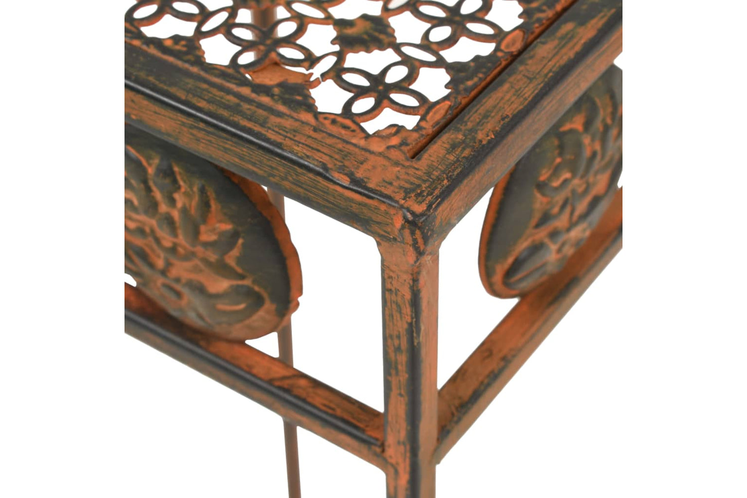 Vidaxl 245928 Plant Stand Set 3 Pieces Vintage Style Metal Rusty-6