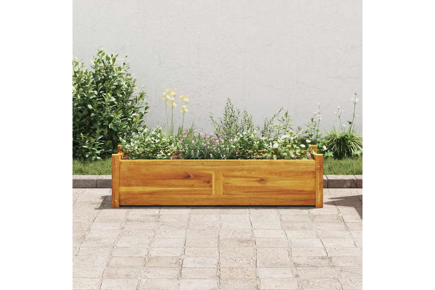 vidaXL 42566 Garden Raised Bed Acacia Wood 100x30x25cm-2