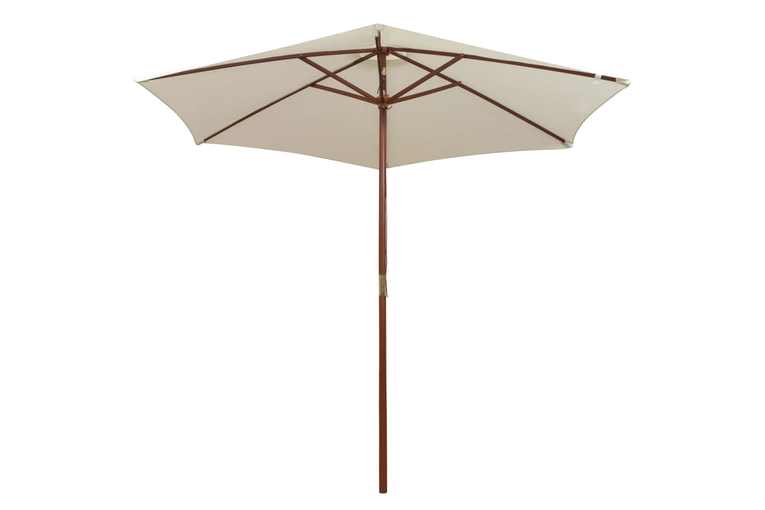 vidaXL 42962 Parasol 270x270cm Wooden Pole Cream White-2