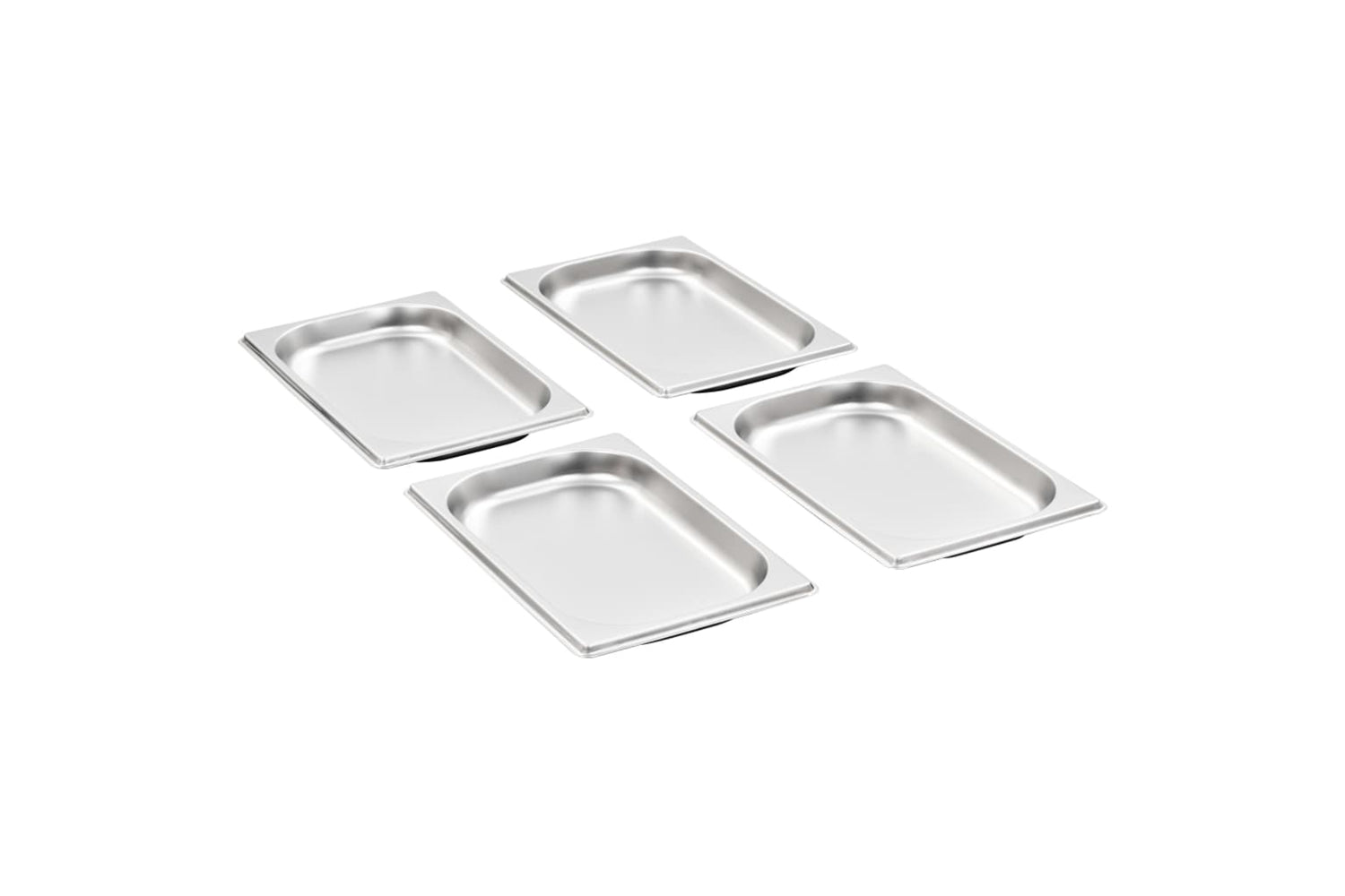 vidaXL 50899 Gastronorm Containers 12 Pcs Gn 1/4 20mm Stainless Steel-2