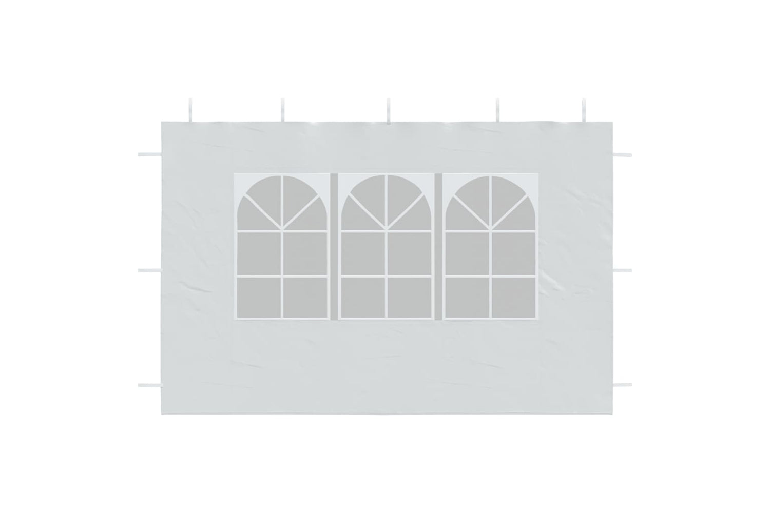 vidaXL Party Tent Sidewall 2 Pcs With Window Pe White-6