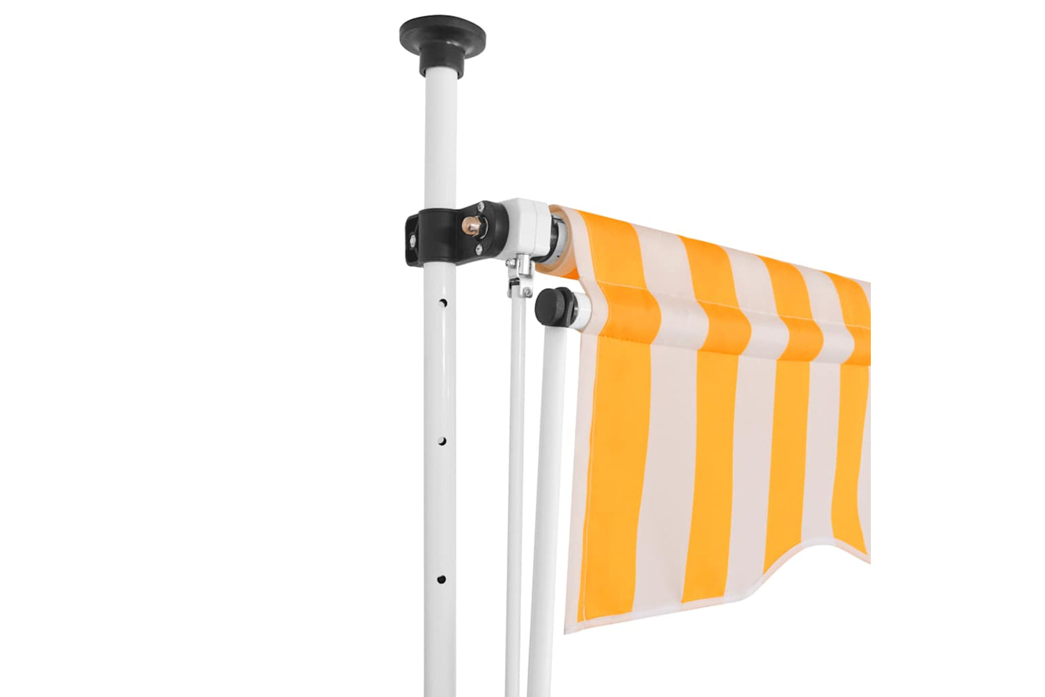 vidaXL 43231 Manual Retractable Awning 150cm Orange And White Stripes-2