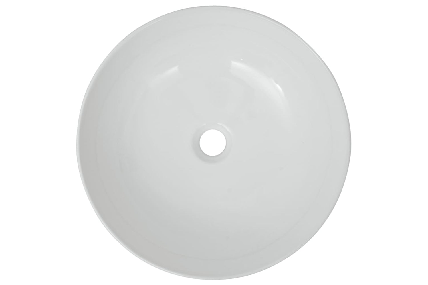 vidaXL 142337 Basin Round Ceramic White 41.5x13.5cm-2