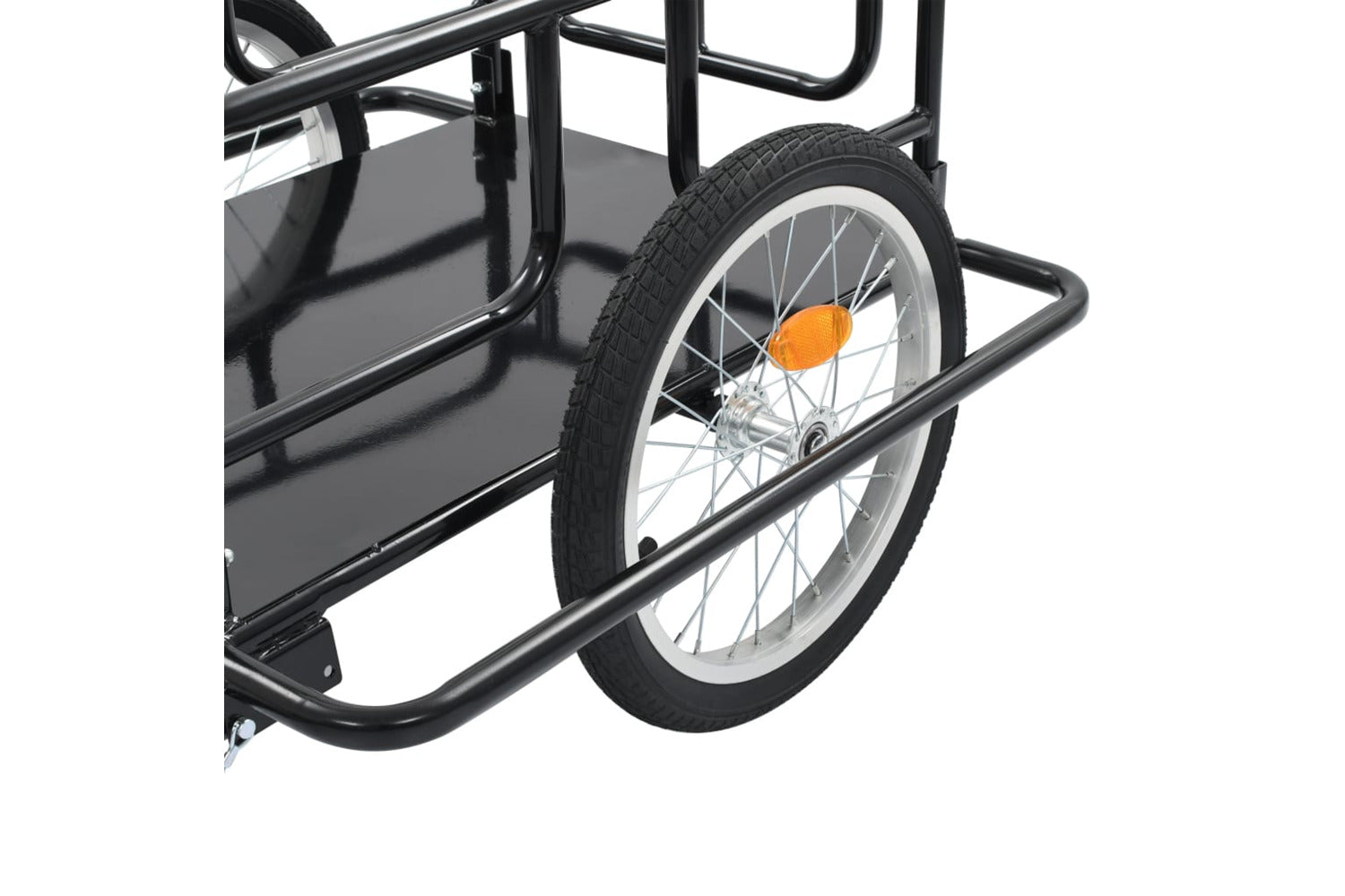 vidaXL Bike Trailer 130x73x48.5cm Steel Black-8