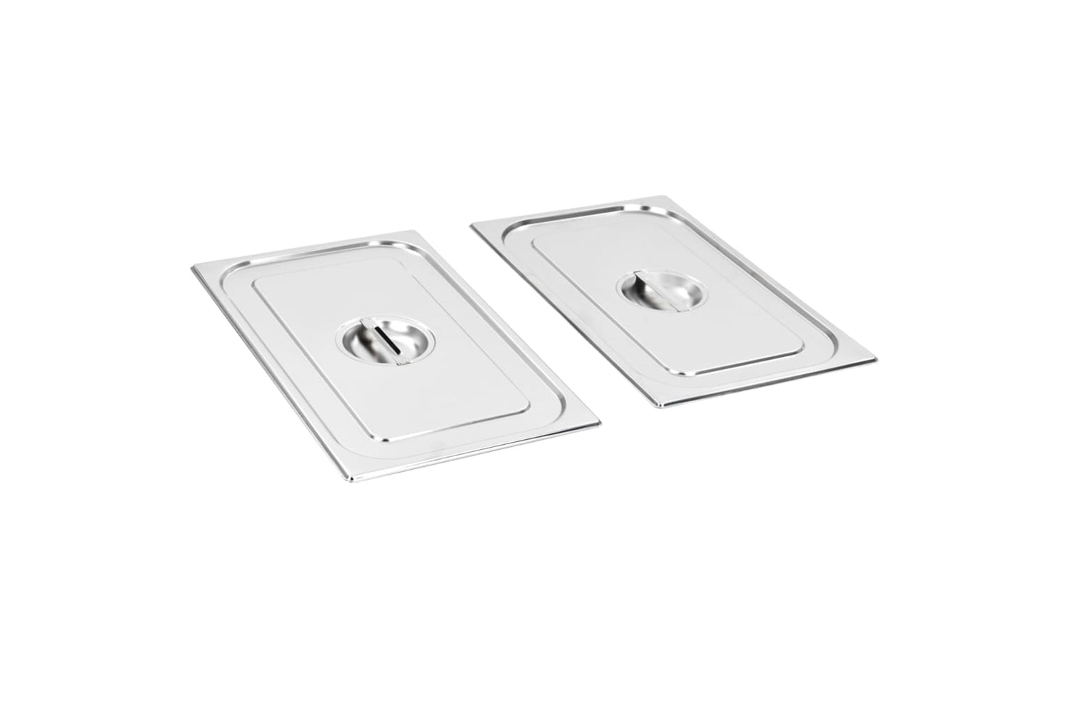 Vidaxl 50884 Lids For Gn 1/1 Pan 2 Pcs Stainless Steel