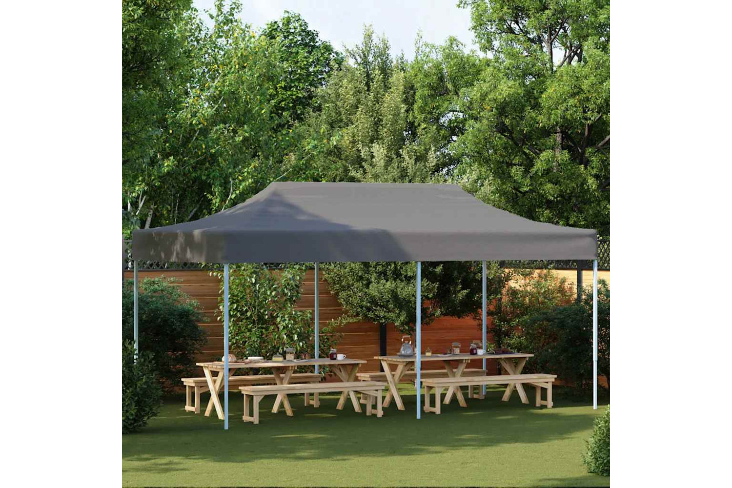 Vidaxl 44967 Folding Pop-up Partytent 3x6 M Anthracite-2