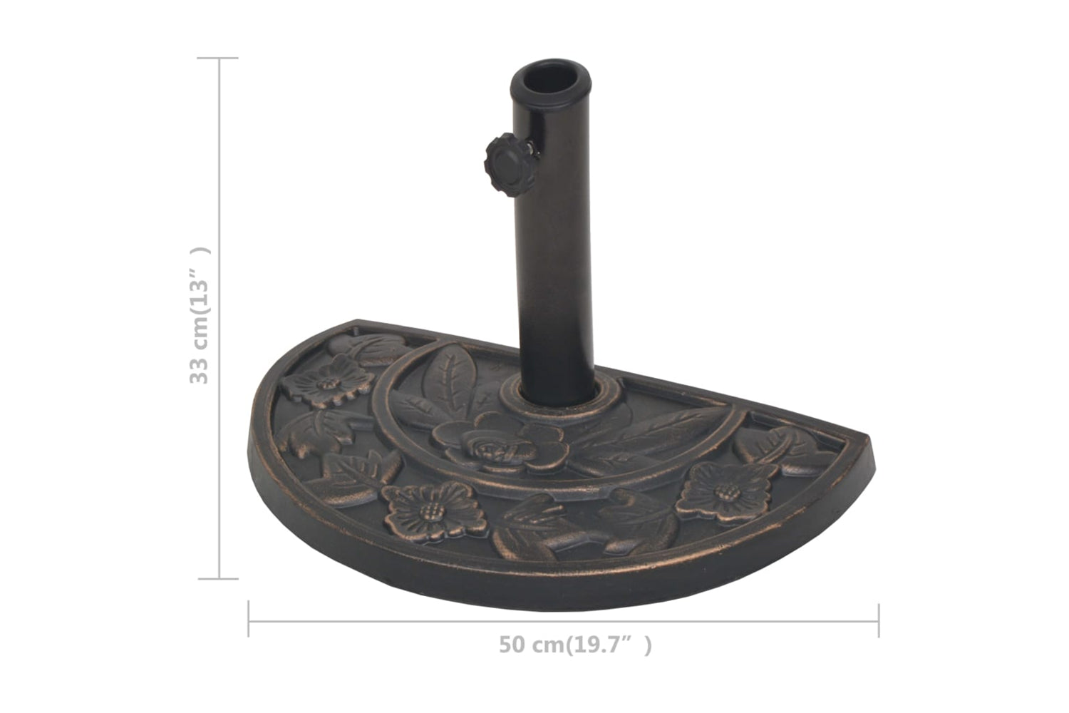 Vidaxl 43655 Parasol Base Resin Half Round Bronze 9 Kg-8