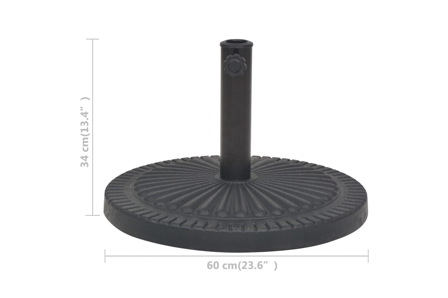 Vidaxl 43658 Parasol Base Resin Round Black 29 Kg-7