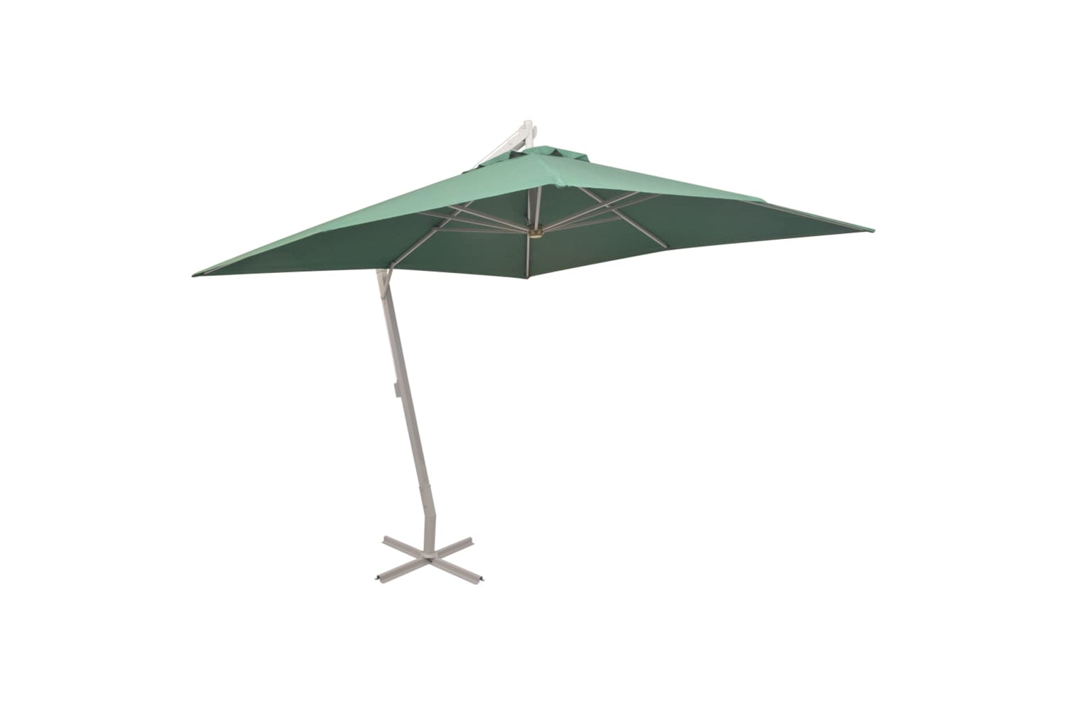 vidaXL 42973 Hanging Parasol 300x300cm Green Aluminium Pole-2