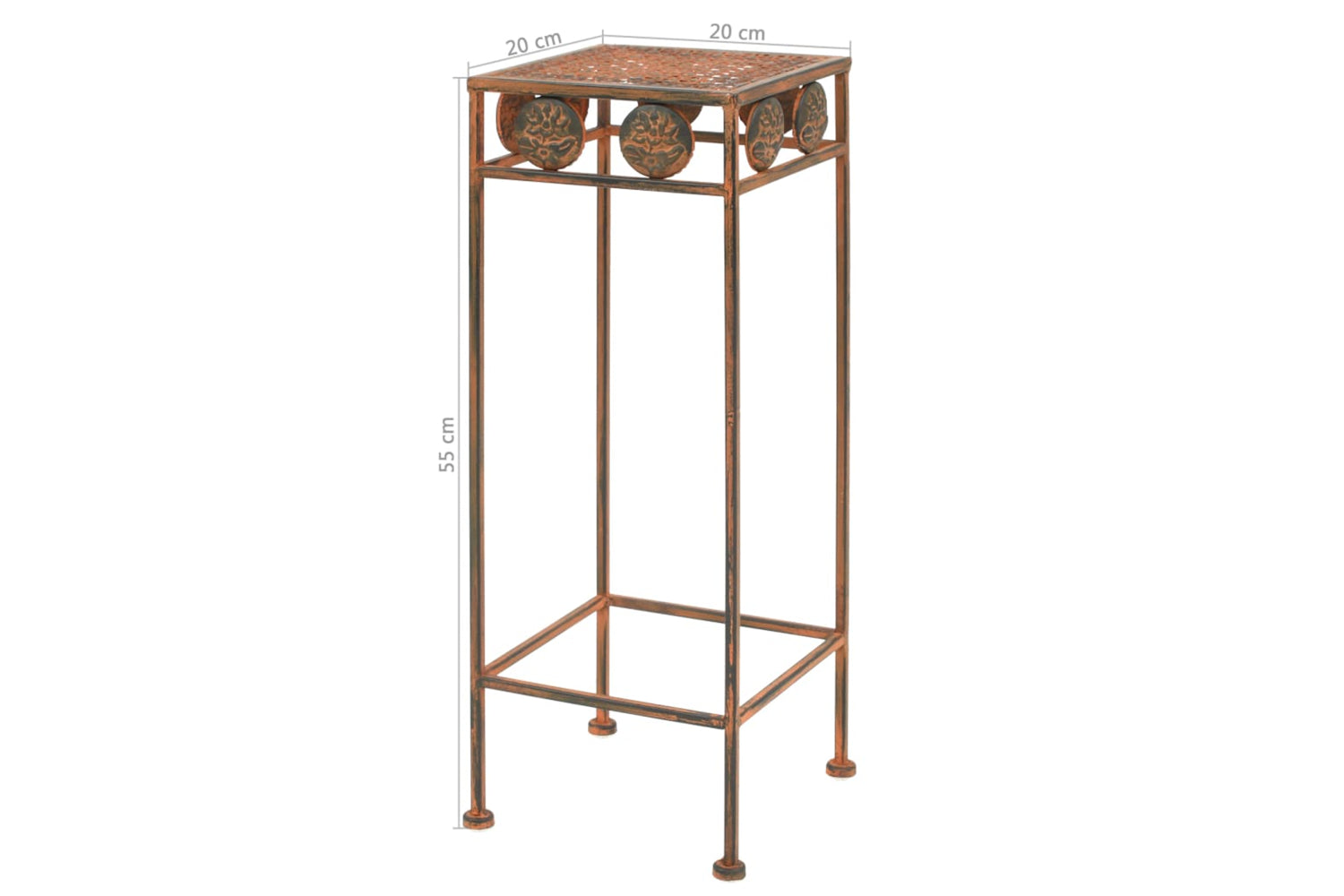 Vidaxl 245928 Plant Stand Set 3 Pieces Vintage Style Metal Rusty-8