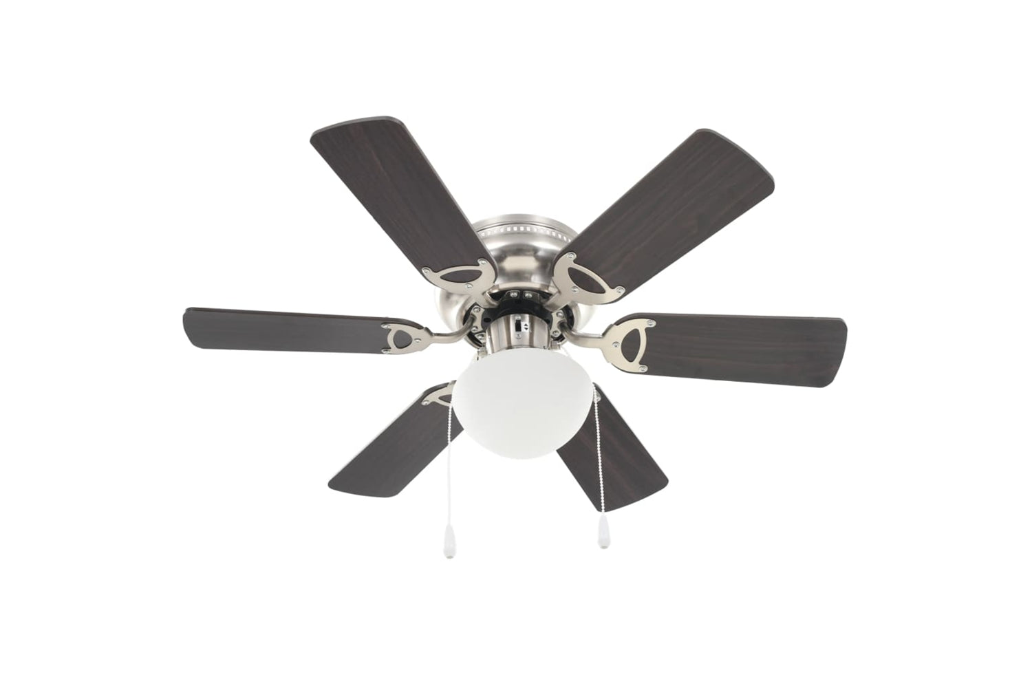 vidaXL 50537 Ornate Ceiling Fan With Light 82cm Dark Brown-2
