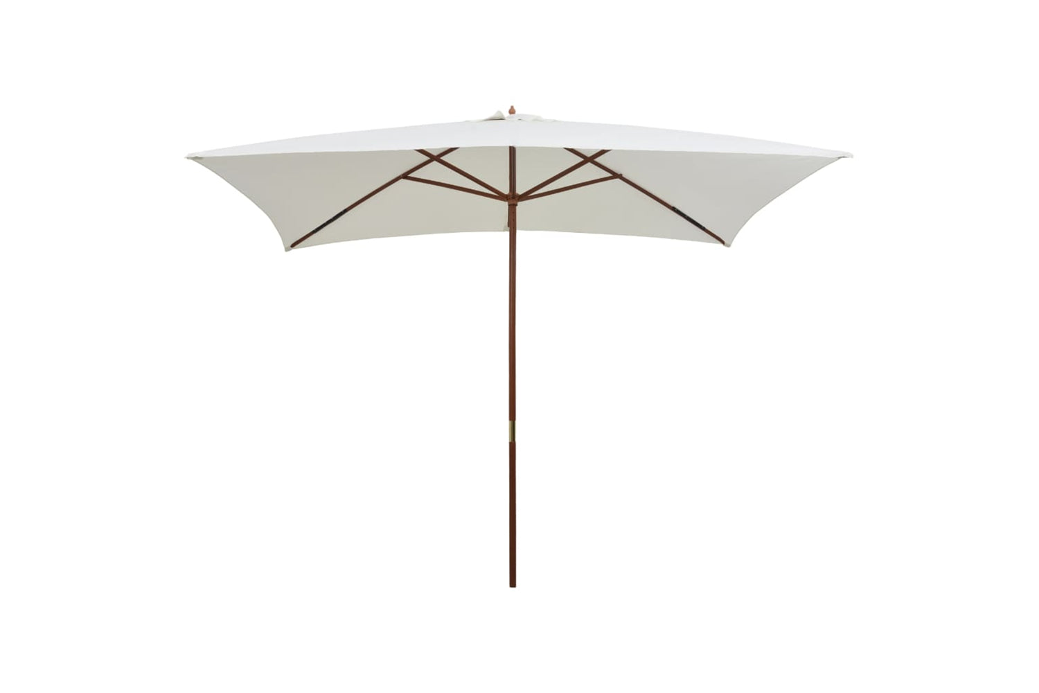 vidaXL 42960 Parasol 200x300cm Wooden Pole Cream White