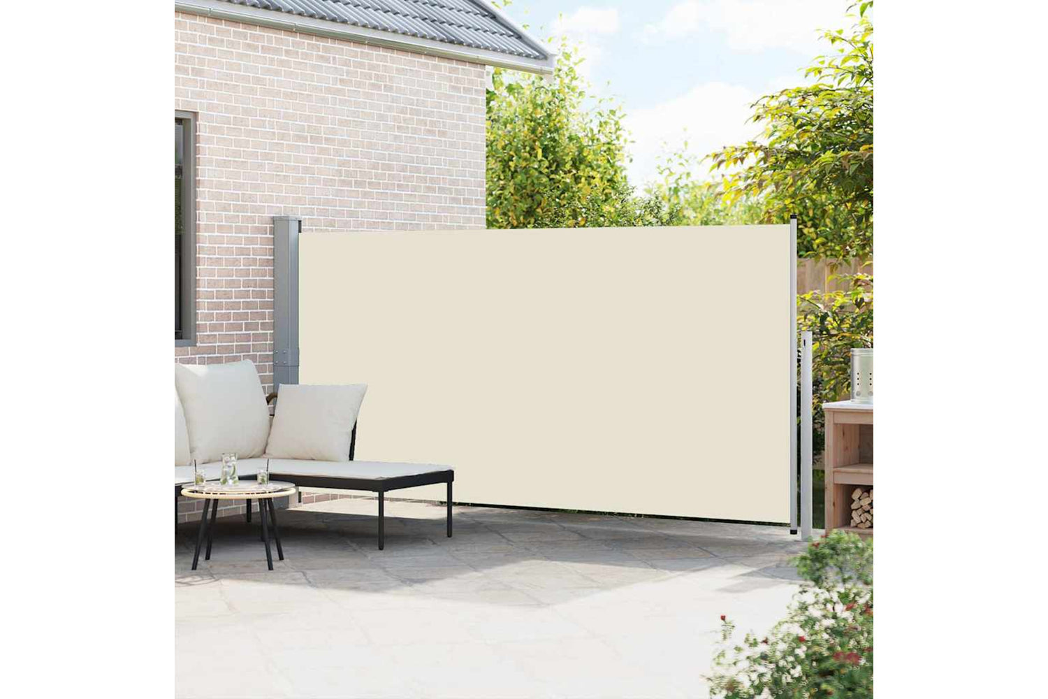 vidaXL 45461 Retractable Side Awning 160 X 500cm Cream-2