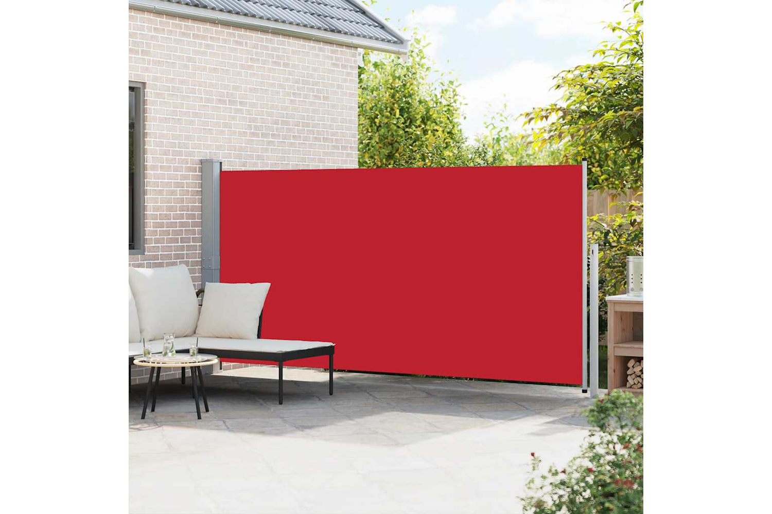 vidaXL 45463 Retractable Side Awning 160 X 500cm Red-2
