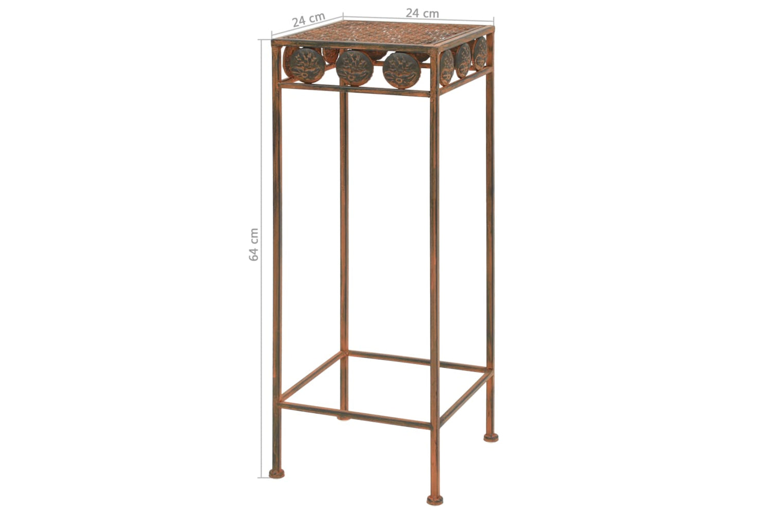 Vidaxl 245928 Plant Stand Set 3 Pieces Vintage Style Metal Rusty-9