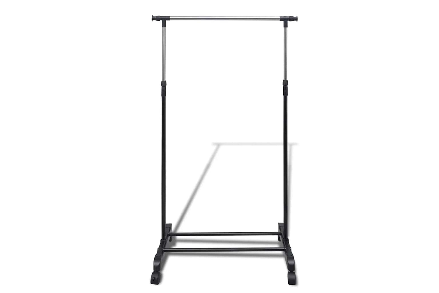 Vidaxl 270181 Adjustable Clothes Racks 2 Pcs 1 Hanging Rail-2
