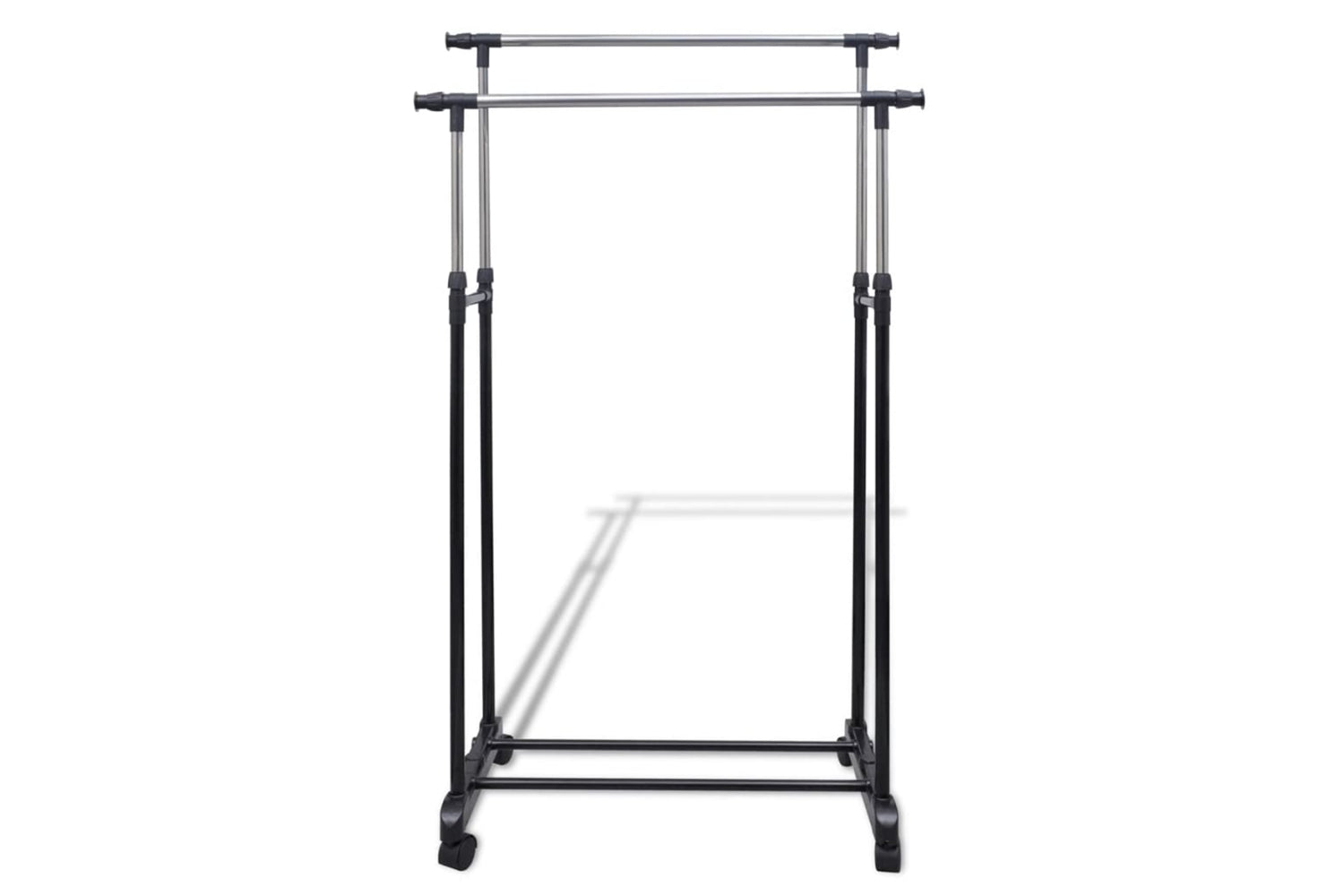 Vidaxl 270182 Adjustable Clothes Racks 2 Pcs 2 Hanging Rails-2