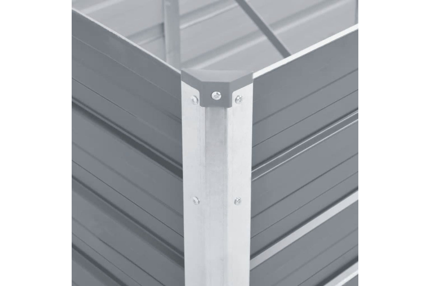 vidaXL 44844 Garden Raised Bed Galvanised Steel 320x80x77cm Grey-5