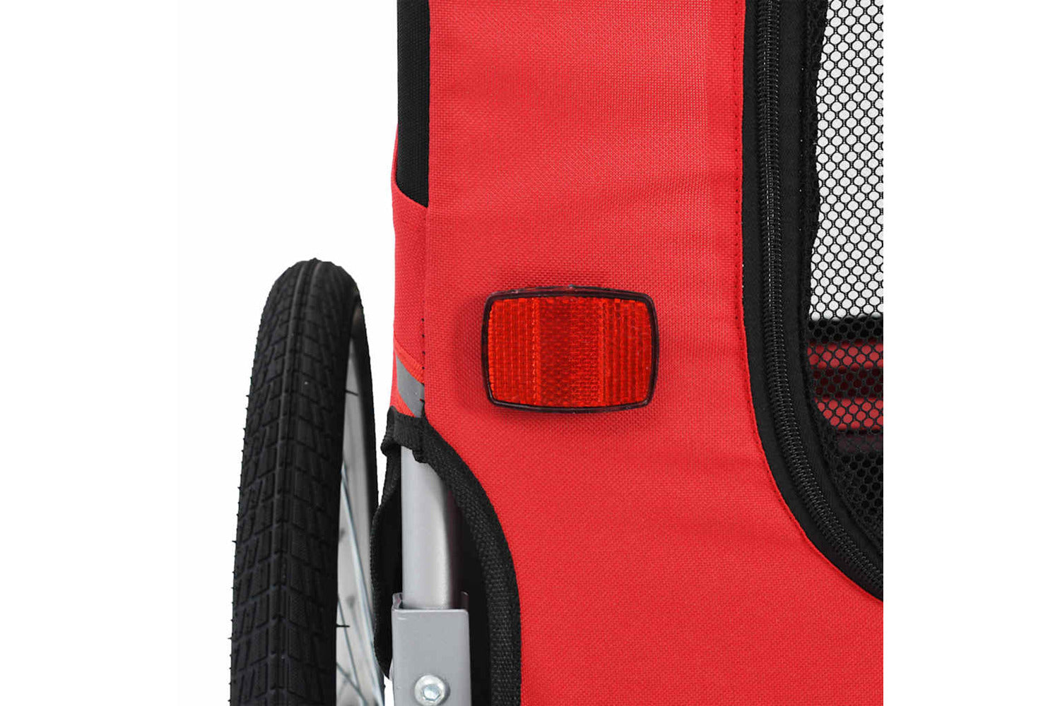 Vidaxl Pet Bike Trailer Red And Black-5