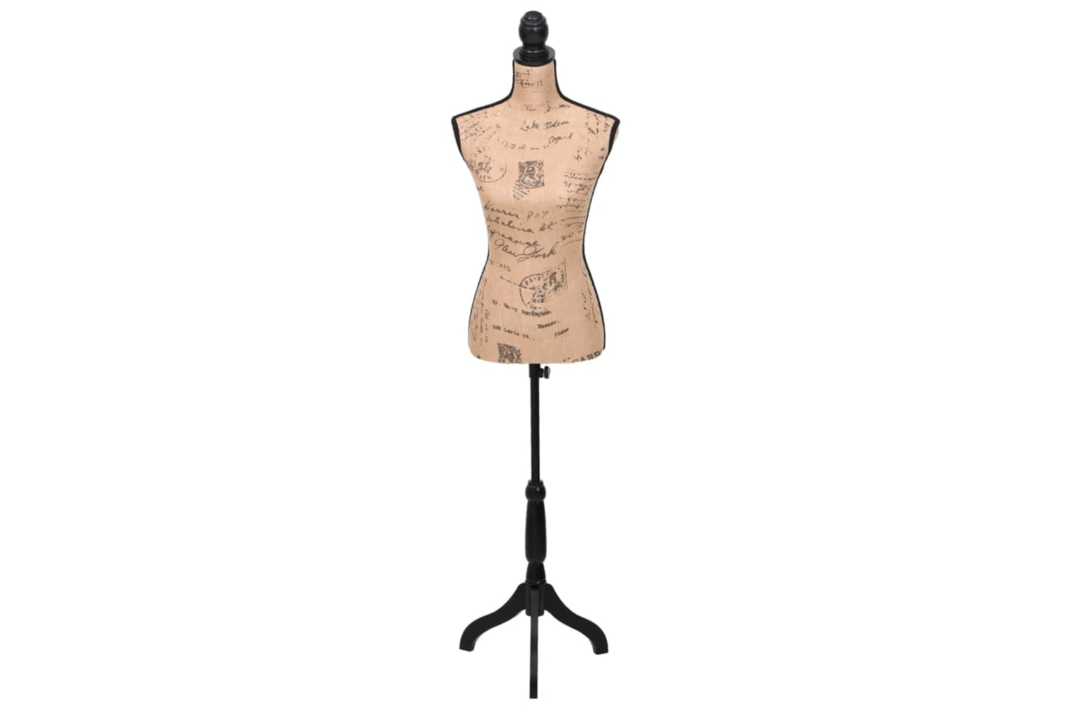 Vidaxl 30029 Ladies Bust Display Bust Brown Black Jute Female Mannequin Display-2