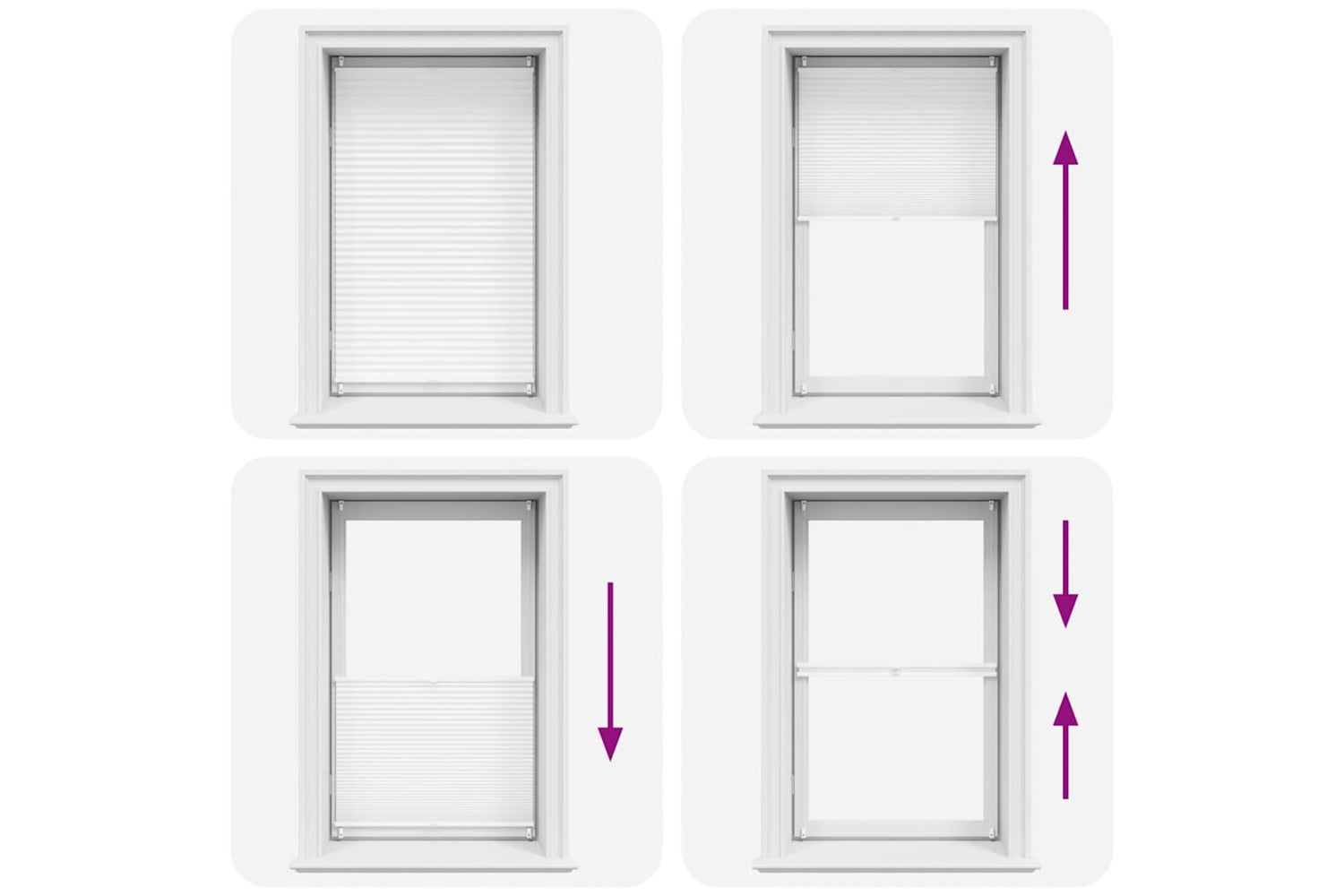 Vidaxl Plisse Blind 90x150cm White Pleated Blind-5