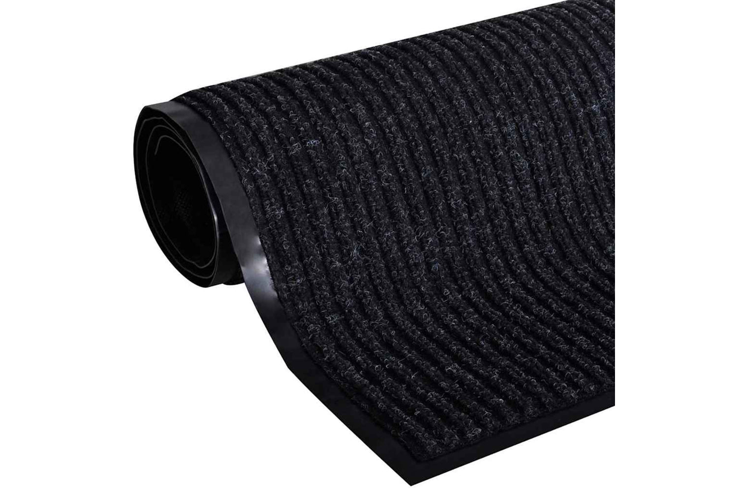 vidaXL 241267 Black Pvc Door Mat 120 X 180cm-2