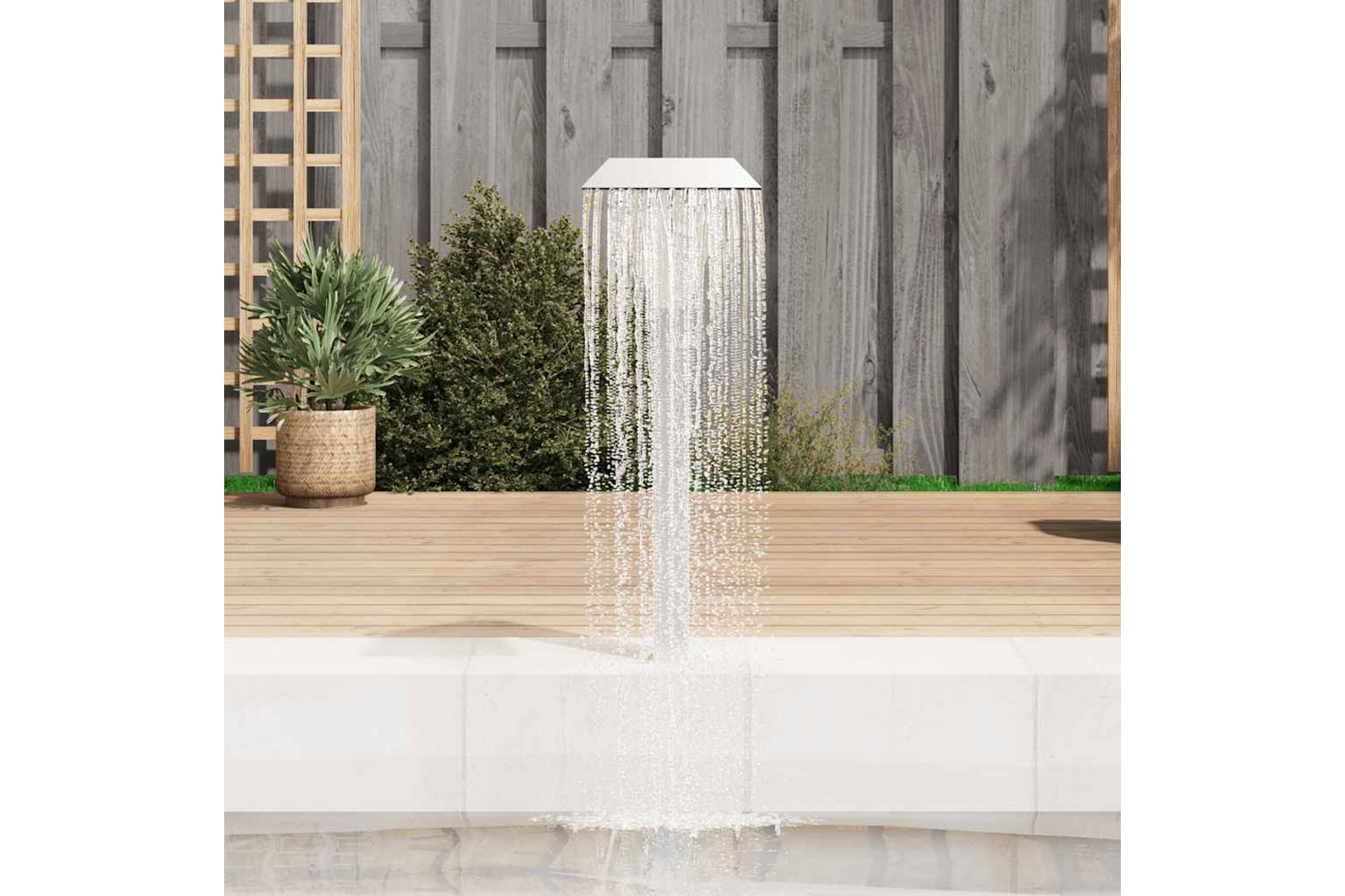 vidaXL 43695 Pool Fountain Stainless Steel 50x30x90cm Silver-2