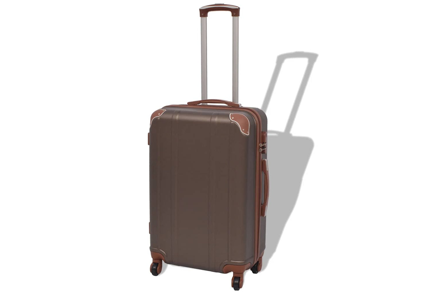 vidaXL 91194 Four Piece Hardcase Trolley Set Coffee-2