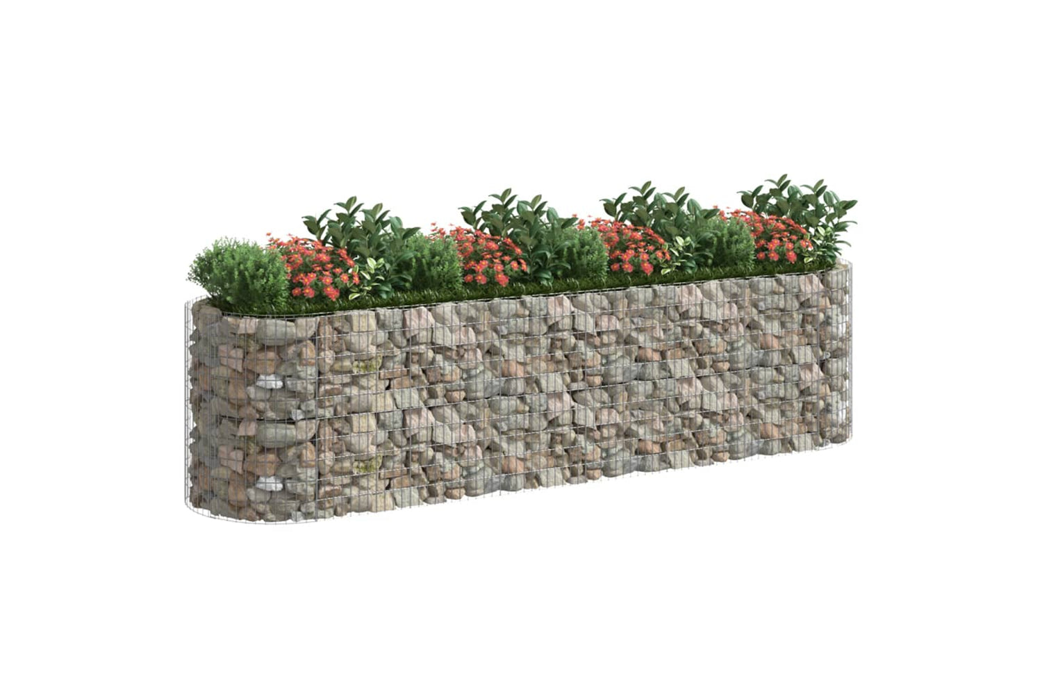 vidaXL 152047 Gabion Raised Bed Galvanised Iron 400x100x100cm-2