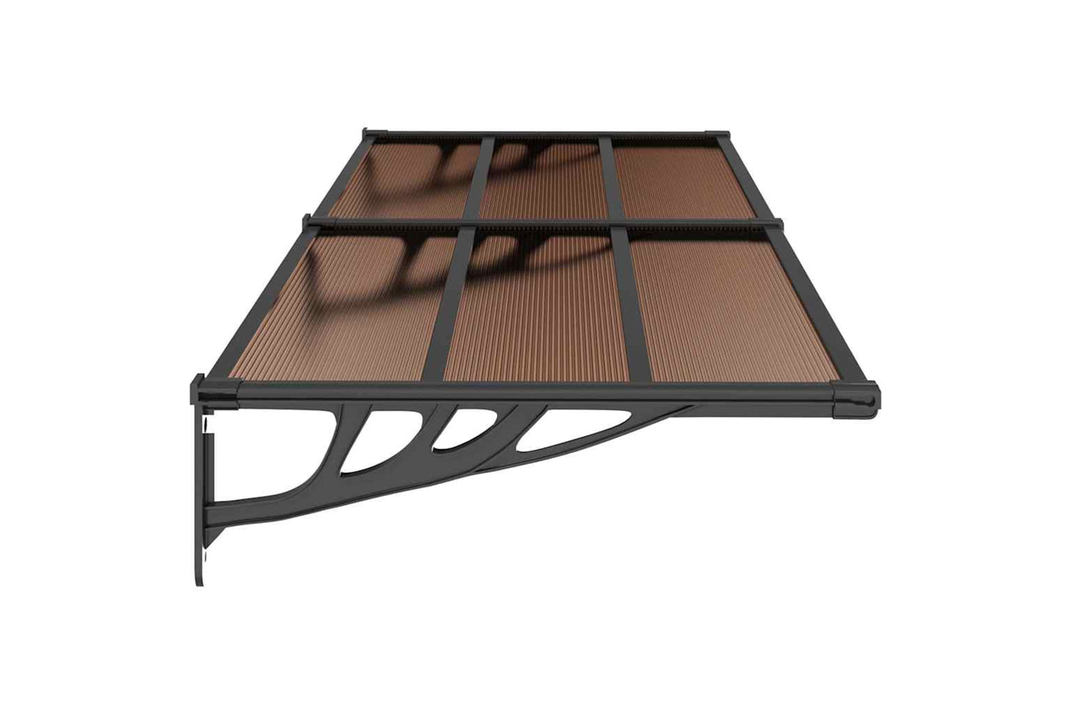 Vidaxl Door Canopy Black 239x90 Cm Polycarbonate-3