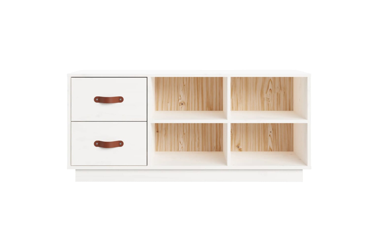 vidaXL 820178 Shoe Bench White 100x34x45cm Solid Wood Pine-5