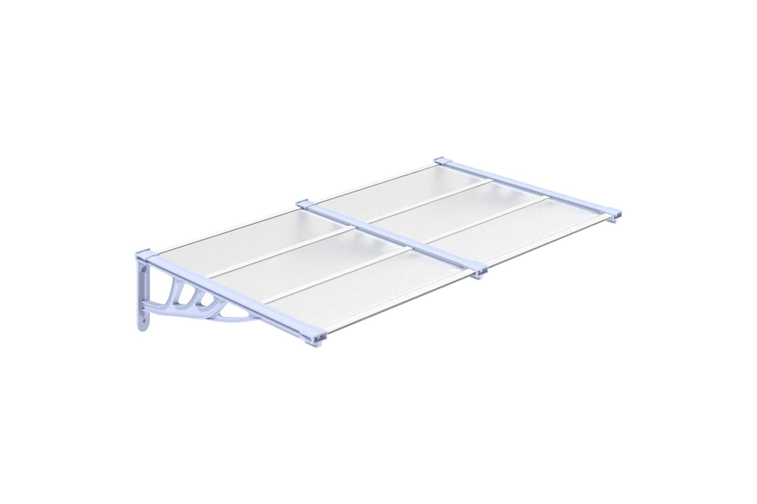 Vidaxl Door Canopy Grey And Transparent 152.5x90 Cm Polycarbonate