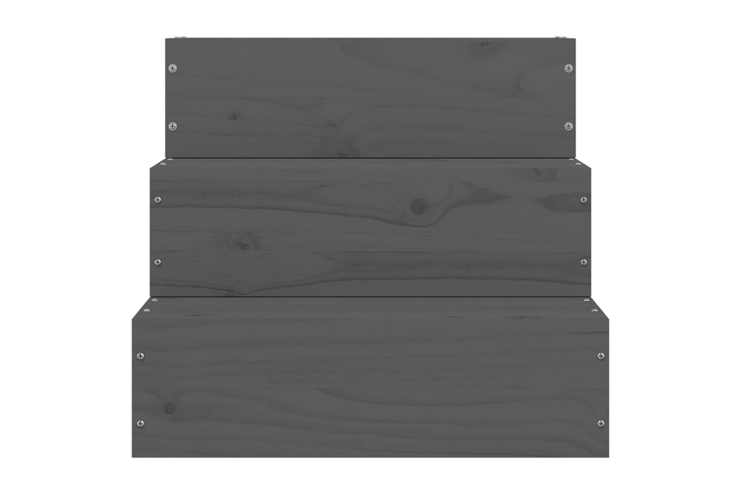 vidaXL 822463 Pet Stair Grey 40x37.5x35cm Solid Wood Pine-3